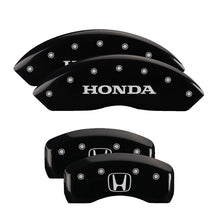 Load image into Gallery viewer, MGP Caliper Covers 20199SHOHBK Set of 4: Black finish, Silver Honda / H Logo