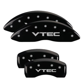 MGP Caliper Covers 20201SVTCBK Set of 4: Black finish, Silver VTEC