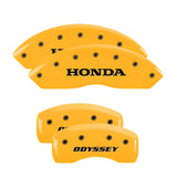 MGP Caliper Covers 20203SODSYL Set of 4: Yellow finish, Black Honda / Odyssey