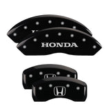 MGP Caliper Covers 20203SHOHBK Set of 4: Black finish, Silver Honda / H Logo