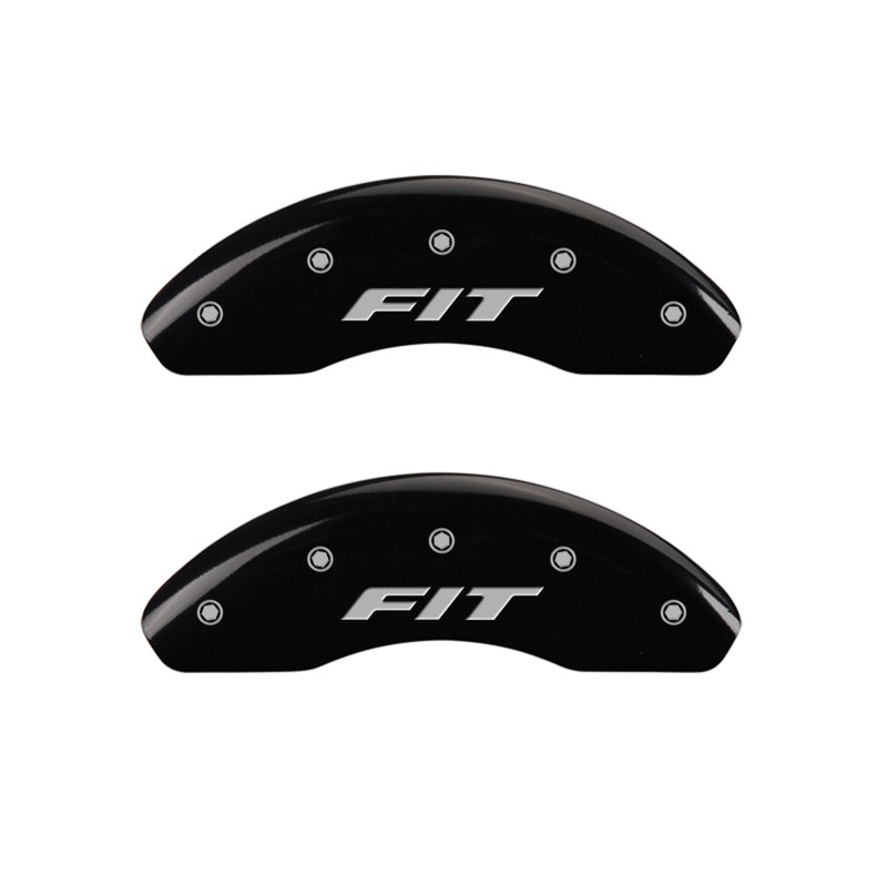 MGP Caliper Covers 20208FFITBK Front Set of 2: Black finish, Silver Fit (Front Only)