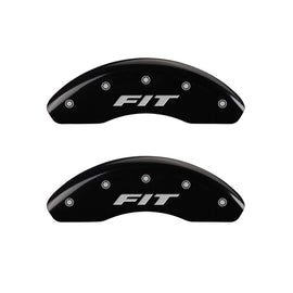MGP Caliper Covers 20208FFITBK Front Set of 2: Black finish, Silver Fit (Front Only)
