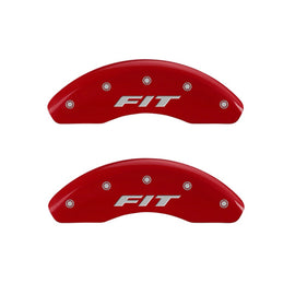 MGP Caliper Covers 20208FFITRD Front Set of 2: Red finish, Silver Fit (Front Only)