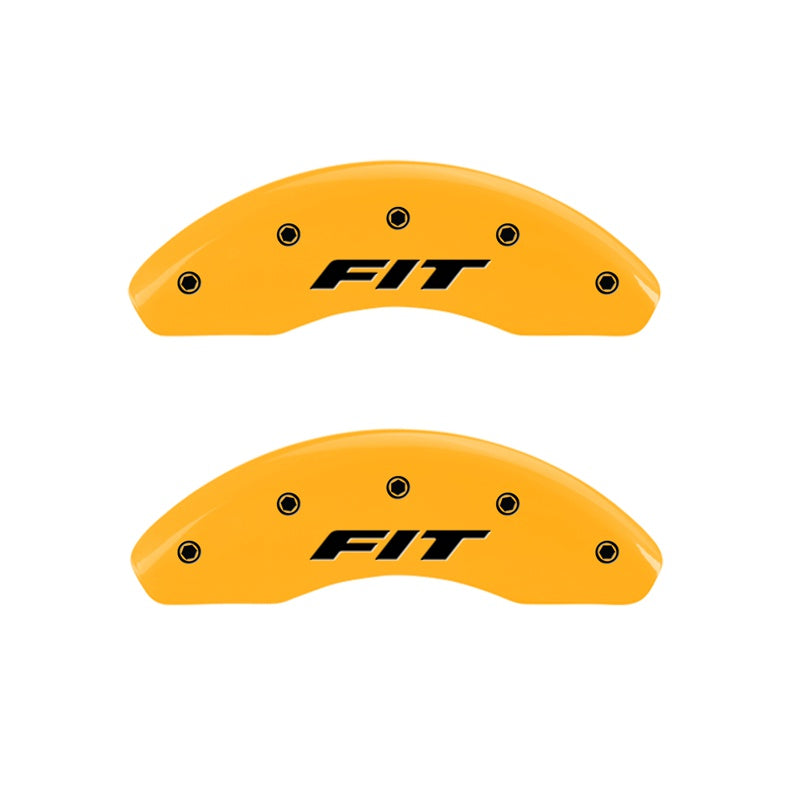 MGP Caliper Covers 20208FFITYL Front Set of 2: Yellow finish, Black Fit (Front Only)