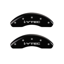 Load image into Gallery viewer, MGP Caliper Covers 20208FIVTBK Front Set of 2: Black finish, Silver i-Vtec