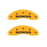 MGP Caliper Covers 20209FHONYL Front Set of 2: Yellow finish, Black Honda