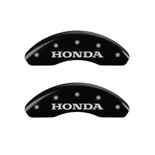 Load image into Gallery viewer, MGP Caliper Covers 20210FHONBK Front Set of 2: Black finish, Silver Honda