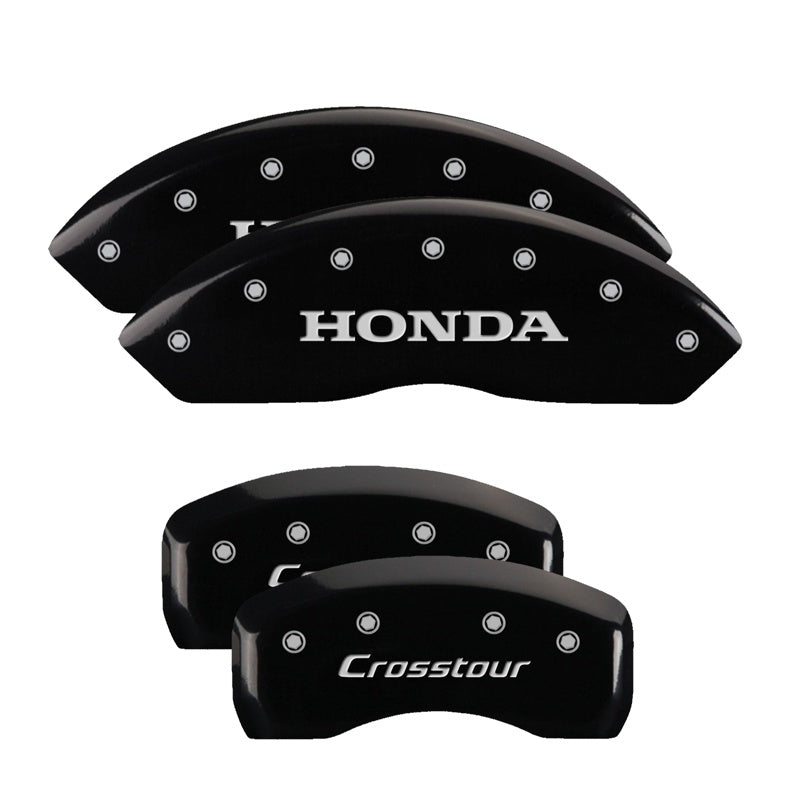 MGP Caliper Covers 20211SCSTBK Set of 4: Black finish, Silver Honda / Crosstour