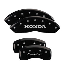 Load image into Gallery viewer, MGP Caliper Covers 20211SCSTBK Set of 4: Black finish, Silver Honda / Crosstour