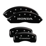 MGP Caliper Covers 20211SCSTBK Set of 4: Black finish, Silver Honda / Crosstour