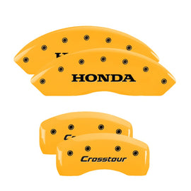 MGP Caliper Covers 20211SCSTYL Set of 4: Yellow finish, Black Honda / Crosstour