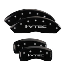 Load image into Gallery viewer, MGP Caliper Covers 20211SIVTBK Set of 4: Black finish, Silver i-Vtec