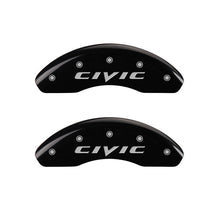 Load image into Gallery viewer, MGP Caliper Covers 20212FCIVBK Front Set of 2: Black finish, Silver Honda Civic (2015)
