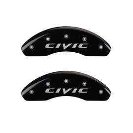 MGP Caliper Covers 20212FCIVBK Front Set of 2: Black finish, Silver Honda Civic (2015)