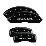MGP Caliper Covers 20216SHONBK Set of 4: Black finish, Silver Honda