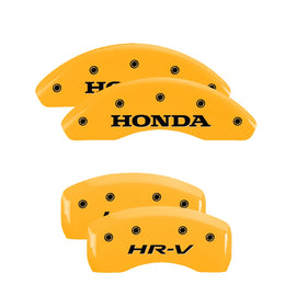 MGP Caliper Covers 20217SHRVYL Set of 4: Yellow finish, Black Honda / HR-V