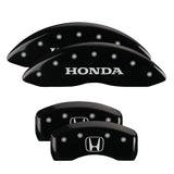 MGP Caliper Covers 20219SHOHBK Set of 4: Black finish, Silver Honda / H Logo
