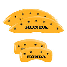 Load image into Gallery viewer, MGP Caliper Covers 20219SHONYL Set of 4: Yellow finish, Black Honda