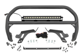 Nudge Bar | w/ Tow Hooks | 20 Inch Black Single Row LED | Ford Bronco Sport (21-24)
