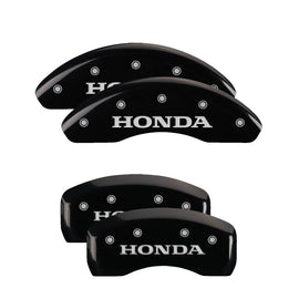MGP Caliper Covers 20223SHONBK Set of 4: Black finish, Silver Honda
