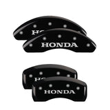 MGP Caliper Covers 20224SHONBK Set of 4: Black finish, Silver Honda