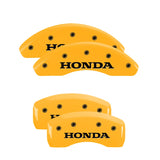 MGP Caliper Covers 20224SHONYL Set of 4: Yellow finish, Black Honda