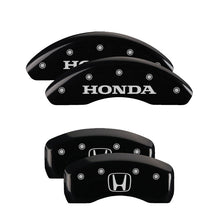 Load image into Gallery viewer, MGP Caliper Covers 20225SHOHBK Set of 4: Black finish, Silver Honda / H Logo