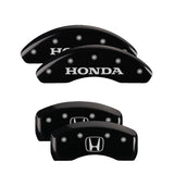 MGP Caliper Covers 20226SHOHBK Set of 4: Black finish, Silver Honda / H Logo