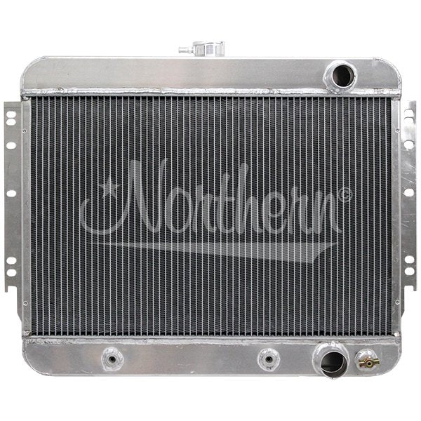 Northern Radiator 205200 Muscle Car Radiator - 20 1/2 X 24 3/4 X 3 (Downflow) W/ Connections On Right