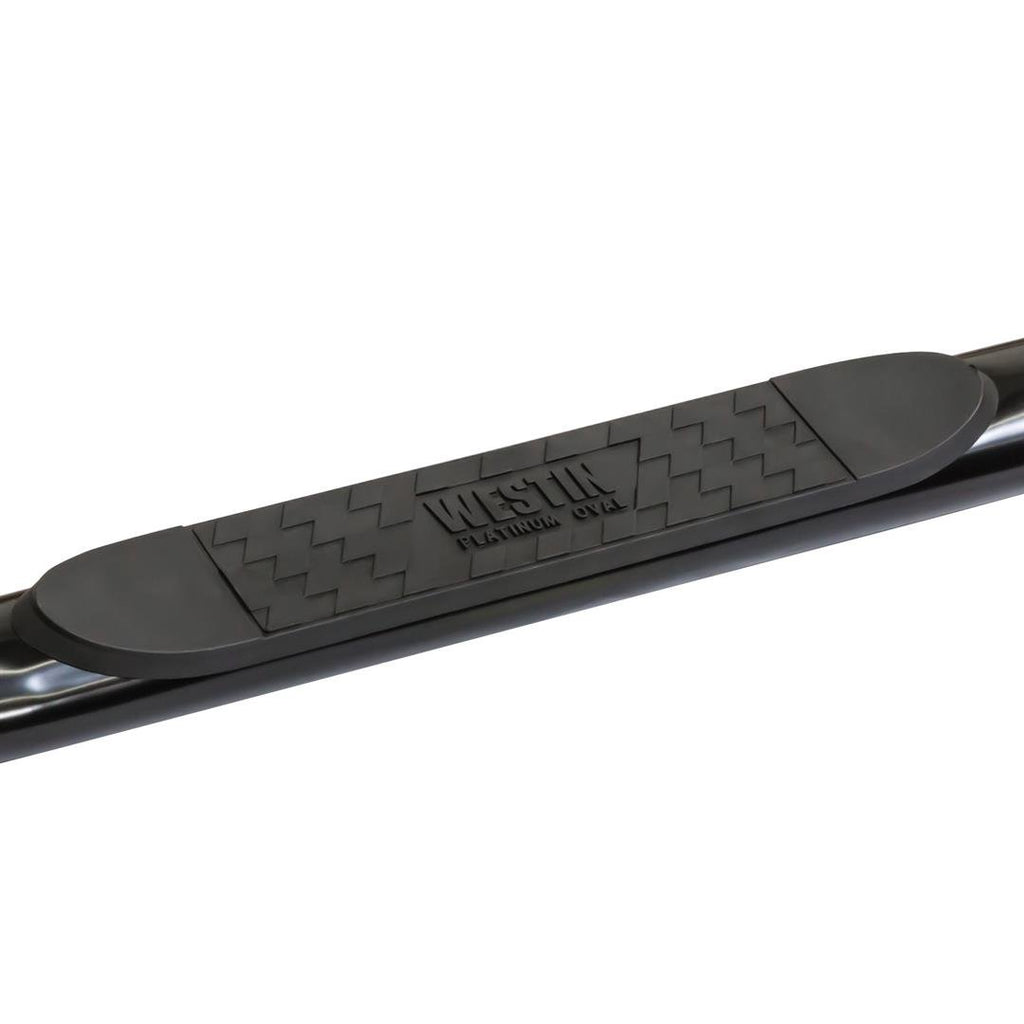 Westin 21-1955 Platinum 4 Oval Nerf Step Bars; Black; Steel; Mount Kit Included; Body Mount;