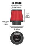 AEM Induction 21-205DK AEM DryFlow Air Filter