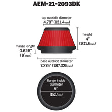 Load image into Gallery viewer, AEM Induction 21-2093DK AEM DryFlow Air Filter