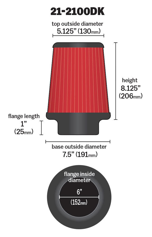 AEM Induction 21-2100DK AEM DryFlow Air Filter