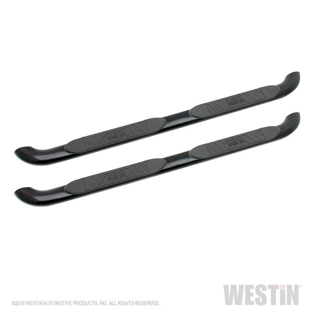 Westin 21-3615 Platinum 4 Oval Nerf Step Bars; Black; Steel; Mount Kit Included; Rocker Mount;