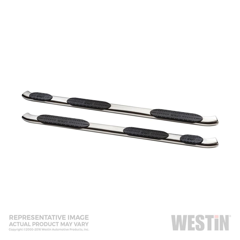 Westin 21-534230 PRO TRAXX 5 Oval Wheel to Wheel Nerf Step Bars; Stainless Steel; w/Mount Kit;