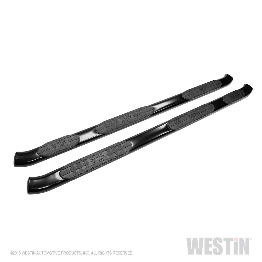 Westin 21-534645 PRO TRAXX 5 Oval Wheel to Wheel Nerf Step Bars; Black; w/Mount Kit;
