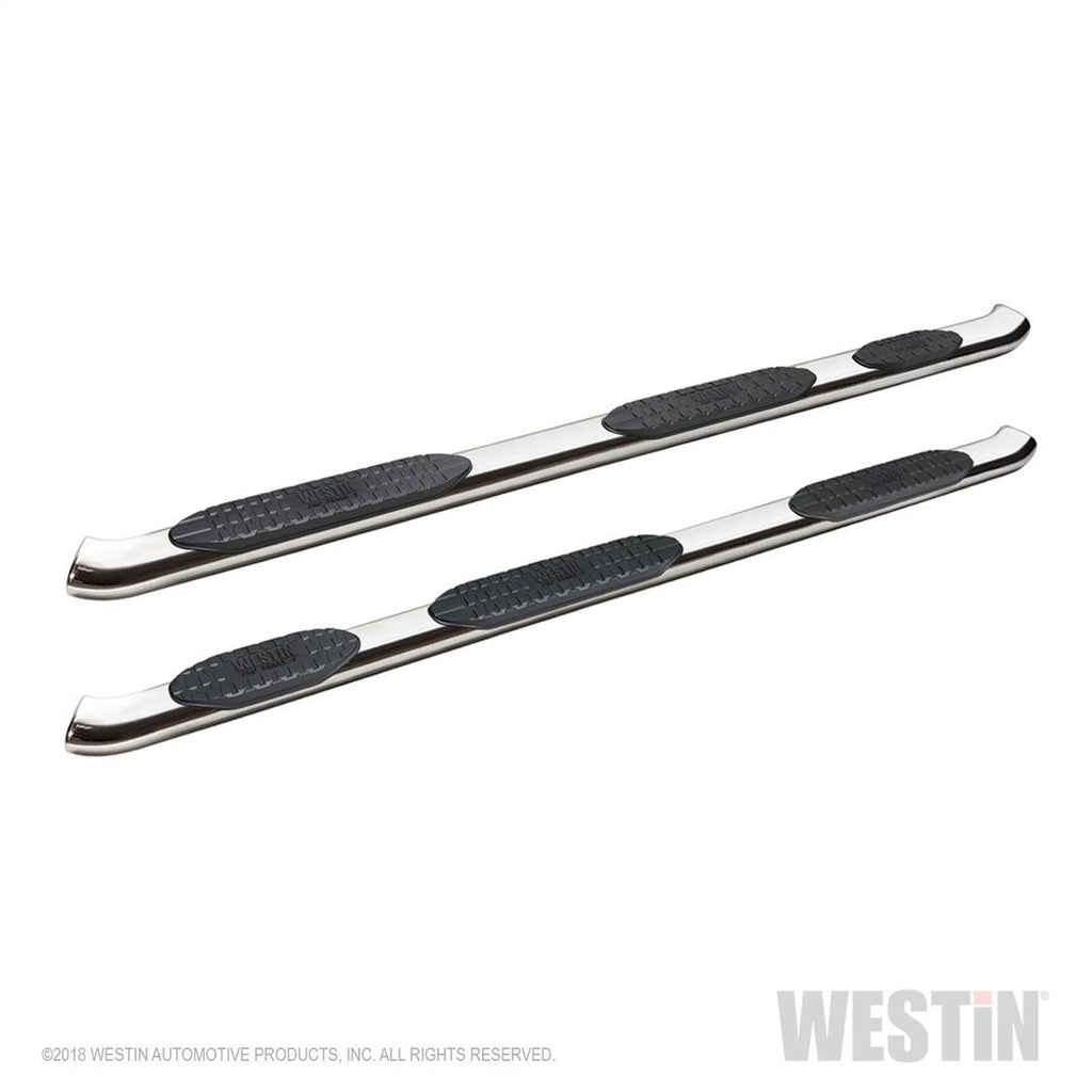 Westin 21-534700 PRO TRAXX 5 Oval Wheel to Wheel Nerf Step Bars; Stainless Steel; w/Mount Kit;