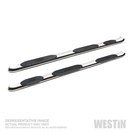 Westin 21-534720 PRO TRAXX 5 Oval Wheel to Wheel Nerf Step Bars; Stainless Steel; w/Mount Kit;