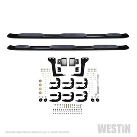 Westin 21-534725 PRO TRAXX 5 Oval Wheel to Wheel Nerf Step Bars; Black; w/Mount Kit;