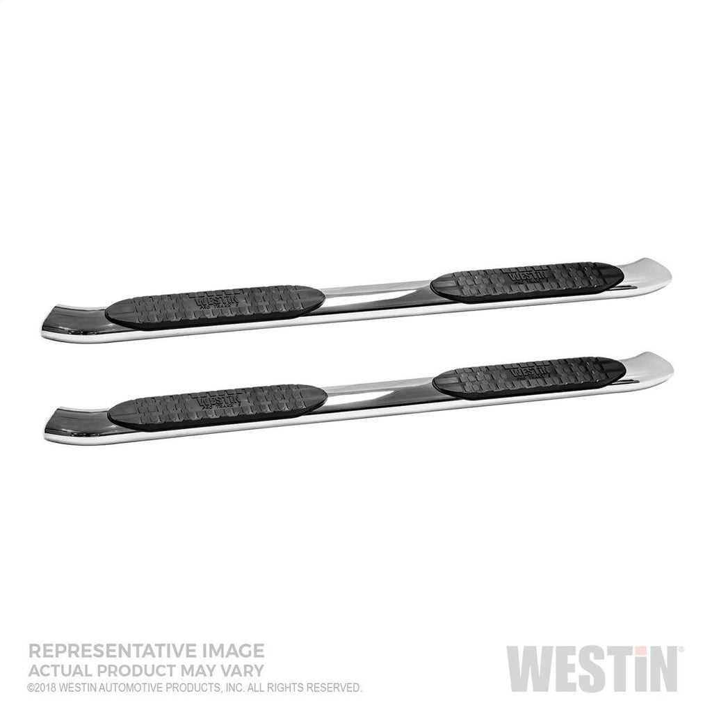 Westin 21-54130 PRO TRAXX 5 Oval Nerf Step Bars; Mount Kit Included; Polished Stainless Steel;