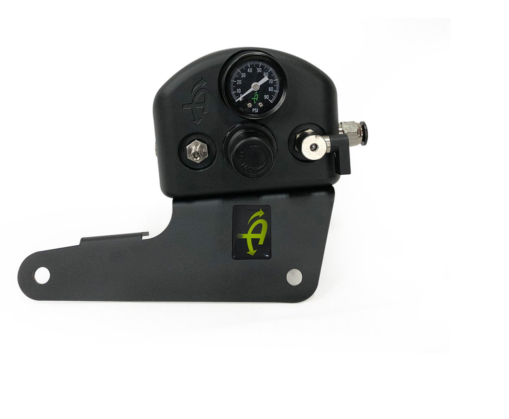 Up Down Air 210-0717 Jeep JK Tire Inflator System 4 Tire For 07-18 Wrangler JK W/Engine Mount With Box, Fittings, Hoses and Storage Bag Black UP Down Air