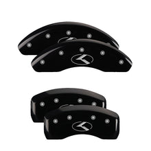 Load image into Gallery viewer, MGP Caliper Covers 21174SCRKBK Set of 4: Black finish, Silver Kia Logo (Circle K)