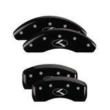 MGP Caliper Covers 21181SCRKBK Set of 4: Black finish, Silver Kia Logo (Circle K)