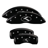 MGP Caliper Covers 21183SCRKBK Set of 4: Black finish, Silver Kia Logo (Circle K)