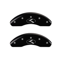 Load image into Gallery viewer, MGP Caliper Covers 21190FCRKBK Front Set of 2: Black finish, Silver Kia Logo (Circle K)