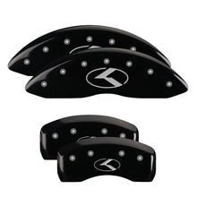 Load image into Gallery viewer, MGP Caliper Covers 21192SCRKBK Set of 4: Black finish, Silver Kia Logo (Circle K)