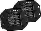 RIGID Industries 212513BLK D-Series PRO Midnight Edition, Spot Diffused, Flush Mount, Pair