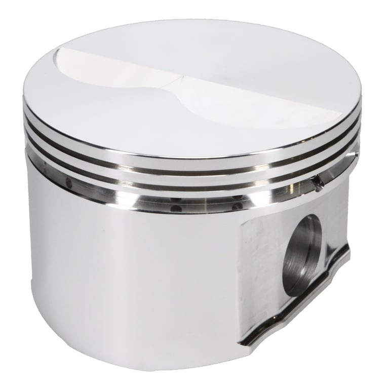 JE Pistons 213466 Piston Set, 2618, Flat Top, 4.350 Bore, 2.058 CD, 1.094 Pin, Set of 8.