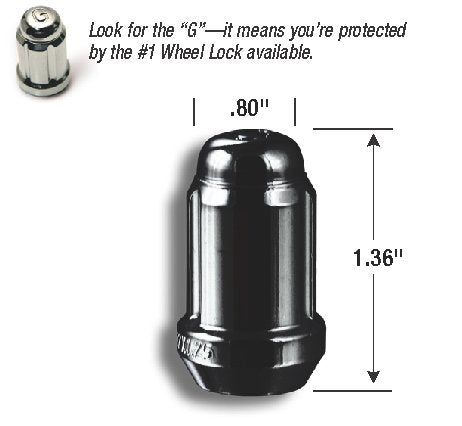 GORILLA 21631BC 12MM X 1.50BLACK CHROME SET