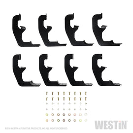 Westin 22-2255 Premier Oval Nerf Step Bar Mount Kit; Black; For Double Cab;